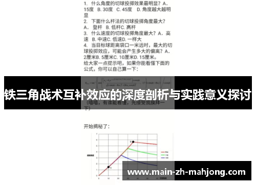 铁三角战术互补效应的深度剖析与实践意义探讨