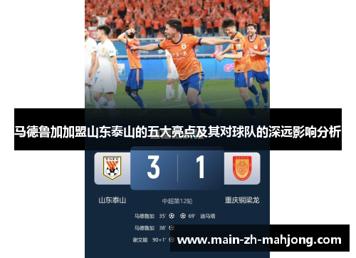 马德鲁加加盟山东泰山的五大亮点及其对球队的深远影响分析
